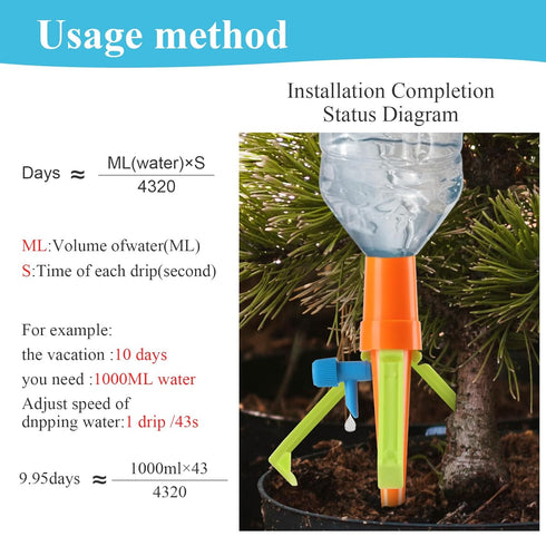 New Self Watering Spikes Plant Watering Devices with Slow Release Control Valve Switch Automatic Watering Drip Devices for Outdoor Plants & Garden...