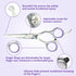 Grooming Scissors, Stainless Steel Dog Shears with Safety Rounded Tip, Dog Grooming Kit, Set of Two Dog Scissors in a Leather Cover, Professional ...