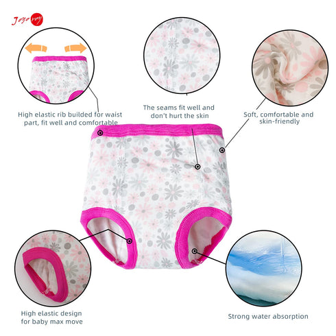 Joyo roy Potty Training Underwear for Girls Toddler Panties Girl Panties 100% Cotton Toddler Girl Panties Underwear for Toddler Girl Training Unde...
