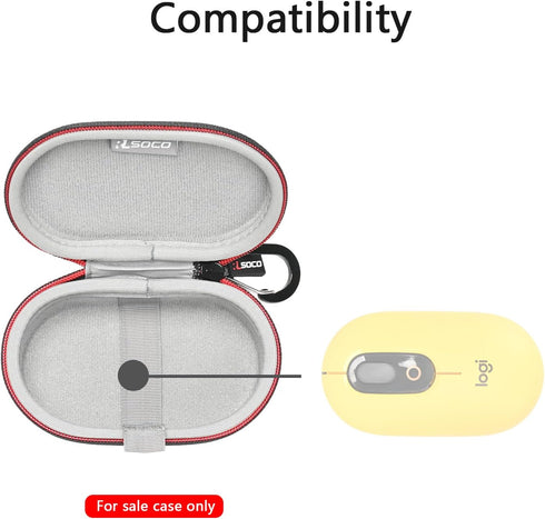 RLSOCO Carrying Case for Logitech POP/Pebble Mouse 2/Pebble Wireless Mouse with Keychain (Black)...