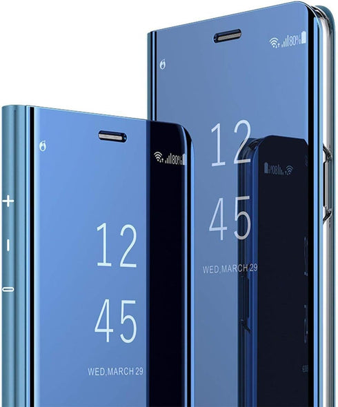 Omorro Case for Galaxy Note 9 Luxury Clear View Electroplate Mirror Makeup Design Flip Wallet 360 Full Body Built-in Screen Protection Slim Hard M...