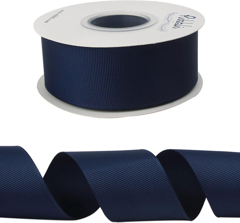 Ribbli Navy Grosgrain Ribbon, 1-1/2 inches x Continuous 25 Yards,Use for Bows DIY Hair Accessories,Gift Wrapping,Craft and Sewing...