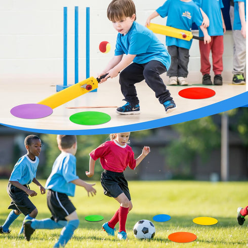 9inch Spot Markers Flat Field Cones? Non Slip Rubber Agility Markers Flat Field Cones ? for Soccer Basketball Sports Speed Agility Training ?12 pc...