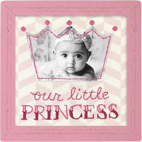 Dimensions Our Little Princess' Photo Frame Embroidery Kit, 5'' x 5''...