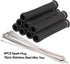 8PCS Spark Plug Wire Boots 6 inches 2500° Heat Shield Protector Sleeve with 16pcs Stainless Steel Wire Ties(Black)...