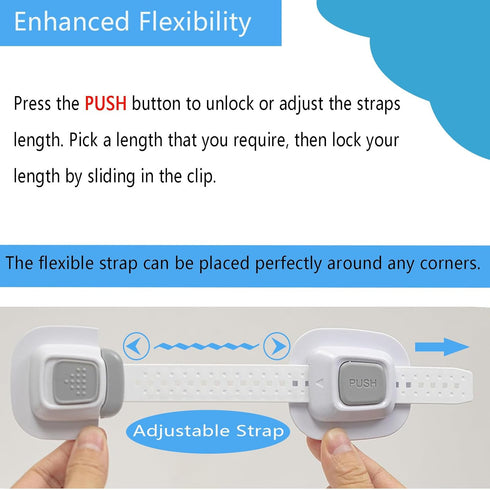 YEYA Upgraded No Drill Anti tip Furniture Wall Anchors Straps for Baby proofing (4 Pack)...