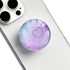 Clear Crystal Glitter Expandible Collapsible Moblile Phone Grip Stand Holder for Smartphones and Tablets Cell Phone Accessory (Heart Purple)...