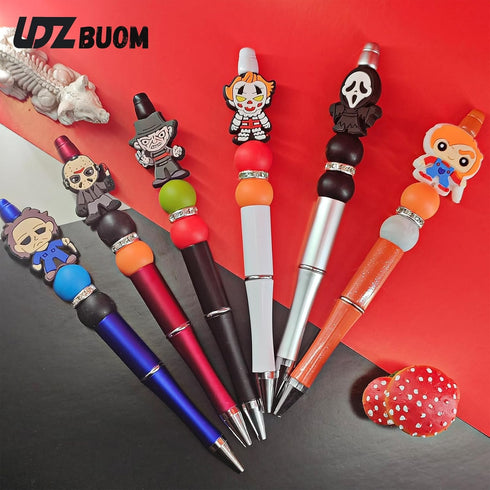 11 PCS Horror Movie Role Pen,Novelty Halloween Spooky Horror Pens For School Office Supplies With Kids And Adults (ABCDEF+5)...
