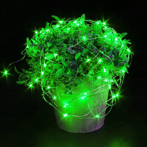 CYLAPEX 6 Pack Green Fairy Lights String Battery Operated Fairy Lights Firefly Lights LED Starry String Lights 3.3ft 20 LEDs Silvery Copper Wire f...