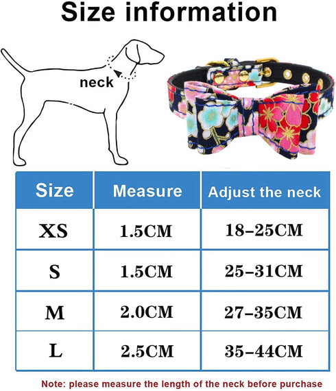 Dog Collar with Bowtie, Colorful Dog Collar Soft Durable Adjustable Costume Puppy Collar for Small Medium Large Dogs Gift (S, Purple)...