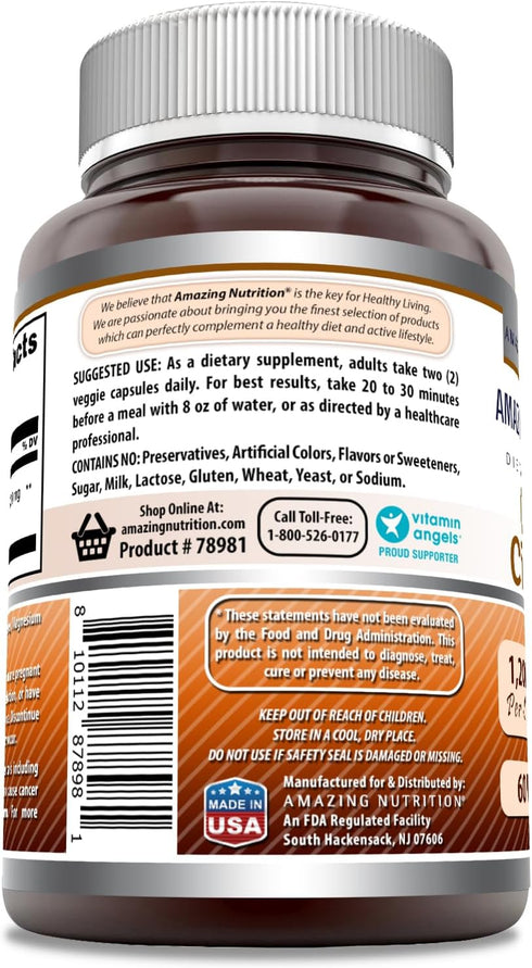Amazing Formulas Ceylon Cinnamon 1200 Mg Per Serving | Veggie Capsules Supplement | Non-GMO | Gluten Free | Made in USA (1 Pack, 60 Count)...