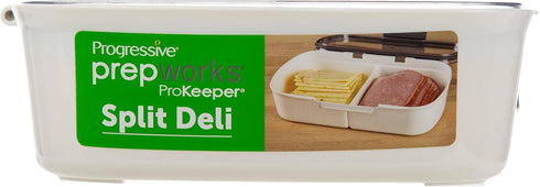 ProKeeper Split Deli Food Storage Container with Air-Tight Silicone Seal and Dry Erase Compatible Lid, 11.75...