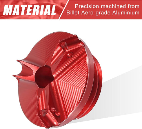 Motoforti Engine Oil Filler Cap Oil Filler Plug Cover Red for Yamaha YZF-R6S YZF-R6 YZF-R3 YZF-R125 YZF-R1 FZ750 FZ600...