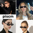 Trendy Oval Sunglasses for Women Men Fashion Narrow Tiny Glasses Retro 90s Skinny Sun Glasses Black Tortoise Shell...