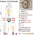 LiteHistory E26 Edison Bulb 6W Equivalent E26 LED Bulb 60 Watt Dimmable Neutral White 4000K E26 Light Bulb AC120V 600lm Tubular T14 T45 LED Bulb f...