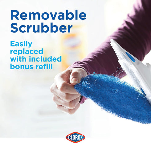 Clorox Extendable Tub and Tile Scrubber with Extra Pad...