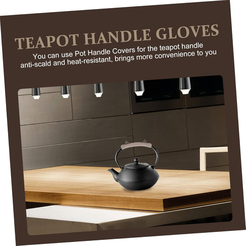 YARNOW 2pcs Grip Gloves Oven Protector Microwave Cookware Tea Kettle Handle Holder Tea Kettle Handle Sleeve Pot Handle Protectors Pot Handle Cushi...