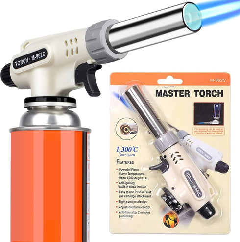 Culinary Professional Kitchen Butane Torch, Upgrade Creme Brulee Blow Torch for Cooking, Adjustable Flame with Reverse Use?Butane Gas Not Included...