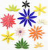 200g Ceramic Mosaic DIY Set Colorful Petal Ceramics Leafy Vein Mosaic Tiles Craft Materials Mosaic Art Materials - Red...