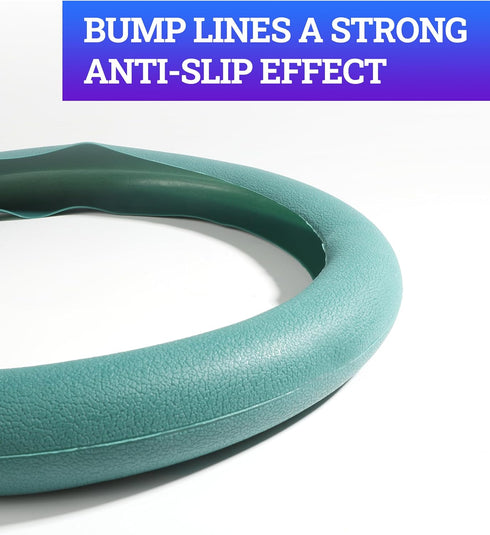 Universal Soft Silicone Steering Wheel Cover,Anti-Slip Steering Cover,Breathable Great Grip Cover for Steering Wheel,13“-15” Steering Wheel Protec...
