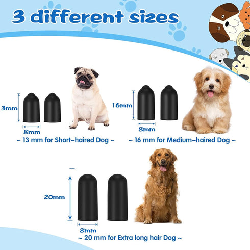 24 Pieces Shock Collar Dog Rubber Tips Training Collar Replacement Parts Dog Prong Collar and Silicone Covers for Training Rubber Dog Shock Collar...