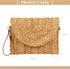 Oweisong Straw Purses for Women Summer Beach Straw s Clutch Purses Crossbody Bag Handmade Women Envelope Handbag Wallet...