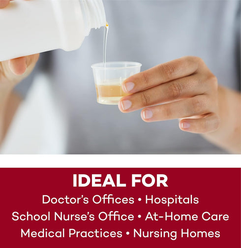 Dealmed Medicine Cups – 200 Medicine Measuring Cups, Graduated, 1oz Disposable Plastic Medicine Cups, Ideal for Doctor's Offices, School Nurse's, ...
