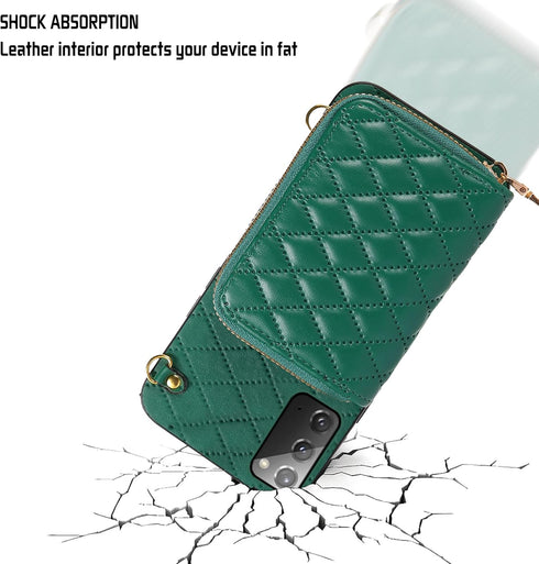 Furiet Detachable Crossbody Wallet Case for Samsung Galaxy Note 20 5G with Zipper Purse, Multi Card Slots, PU Leather Stand Shockproof Cell Phone ...