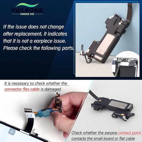 Earpiece Speaker for iPhone 12 Ear Speaker Replacement for iPhone 12 Pro Speaker Replacement Light Proximity Sensor Flex Cable Earphone Speaker As...