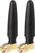 Eightwood Compact WiFi Antenna 2.4GHz 5GHz Dual Band RP-SMA Bluetooth Antennae Right Angle (2-Pack) for PC Computer Network Card Wireless Router S...