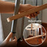 Footrest for Baby Highchair,Adjustable Non-Slip Natural Bamboo Wooden HighChair Footrest,High Chair Foot Rest Compatible with IKEA Antilop High Ch...