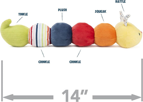 GUND Baby Tinkle Crinkle Collection Essential Caterpillar Stuffed Animal Sensory Plush, 14”...