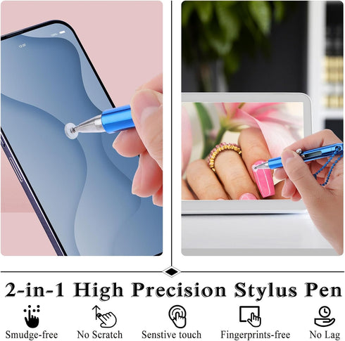 Stylus for Touch Screens, 5Pcs Mini Stylus Pen with Keychain Portable Precision Capacitive Stylus for Cell Phone Tablets Universal Touch Pen for T...