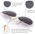 FEISEDY Polarized Cat Eye Clip On Sunglasses for Women Men, Rimless Flip Up Glasses Compatible for Prescription Eyewear B2670...