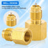 R1234YF Refrigerant Tank Adapter, R1234YF Vacuum Pump Adapter Fitting, R12 to R1234YF Adapter with 1/2 LH to 1/4 Flare for Refrigeration System...
