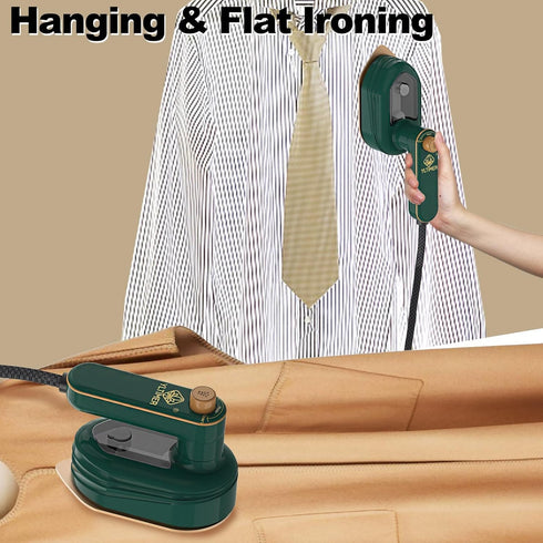 Portable Mini Travel Iron for Clothes, 180° Rotating Handheld Iron, 2 in 1 Small Size Ironing Machine for Dry and Wet Ironing for Business, Home, ...