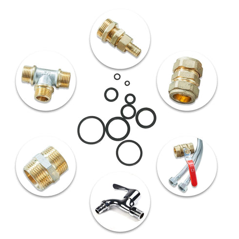 225pcs Rubber O Ring Assortment Kits 18 Sizes Sealing Gasket Washer Made of Nitrile Rubber NBR for Automotive Repair, Plumbing and Faucet, Air or ...