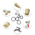 225pcs Rubber O Ring Assortment Kits 18 Sizes Sealing Gasket Washer Made of Nitrile Rubber NBR for Automotive Repair, Plumbing and Faucet, Air or ...