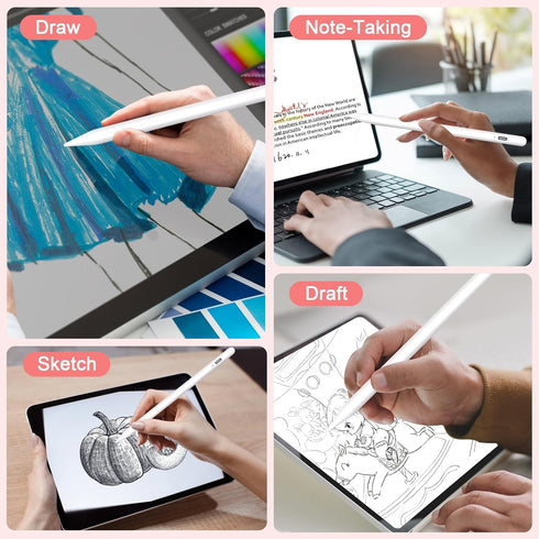 Stylus Pen for iPad with 15mins Fast Charging, Palm Rejection, Active Pencil Compatible with Apple iPad Pro 11&12.9" (2018-2022), iPad 10/9/8/7/6t...