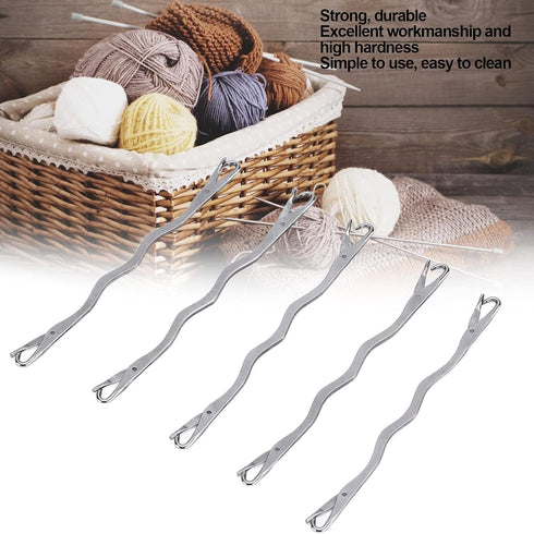 5Pcs Knitting Machine Repair Needles Double Ended Stainless Steel Knitting Loom Machine Sewing Needles Knitting Tools Accessories Hook Kits...