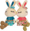 Set of 2 Easter Plush Bunny Rabbit, 18.3 in Doll Rabbit Stuffed Animal Huggable Rabbit Christmas Easter Girls' Gift Room Decorations, Pink & Blue...
