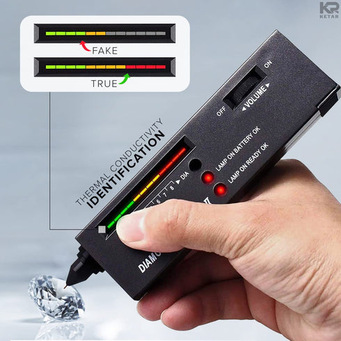 Diamond Tester Professional Pen Tool - KETAR Diamond Rings Jewelry Testing Kit Black Diamond Jewelry Tools Fake Diamonds Gem Tester - Real Diamond...
