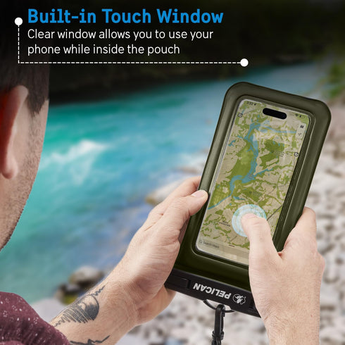 Pelican Marine - IP68 Waterproof Phone Pouch / Case (Regular Size) - Floating Waterproof Phone Case - iPhone 15 Pro Max/ 14 Pro Max/ 13 Pro Max/ 1...