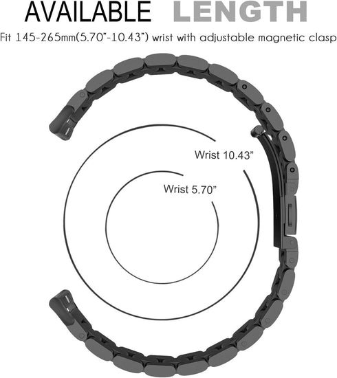 Compatible for Amazfit GTS 3 Band, YOUkei Quick Release Stainless Steel Metal Replacement Straps Compatible with Amazfit GTS 2 / GTS 2 Mini/GTS 3 ...