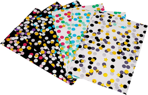HABILE 48 Pack Plastic Party Gift Bag, Durable Return Gift With Handles, Plastic Candy Bag For Goodie, Party Favor Bag For Kids Birthday (Polka Do...