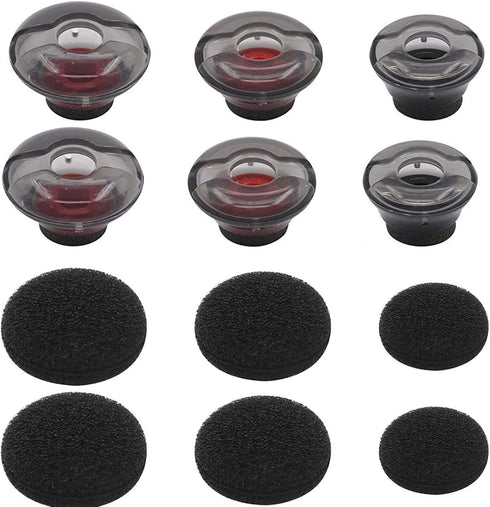 NETJNP Parts - 6pcs S/M/L Sizes Ear Gels for Plantronics Voyager 5200-5220 Replacement Spare Kit with Foams...