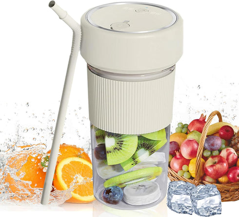 Portable Juicer Blender, Electric USB Juicer Blender, Mini Blender with straw, Personal Blender for Shakes and Smoothies, Portable Juice Maker, El...