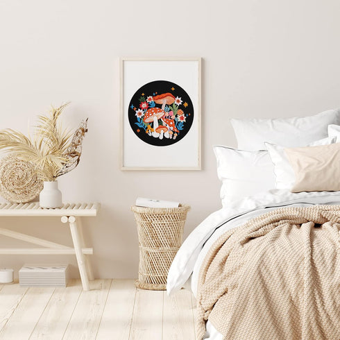 Louise Maelys Mushroom Embroidery Kits for Beginners with Art Night pattern,Adults Starter Cross Stitch Kit DIY Needlepoint Kits......