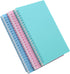 Yansanido Spiral Notebook, 3 Pcs A5 Thick Plastic Hardcover 8mm Ruled 3 Color 80 Sheets -160 Pages Journals for Study and Notes (Light Pink,Light ...