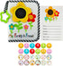 ABCKEY My Family And Friends Baby Photo Album With Sunflower Baby-safe mirror Holds 18 Photos Colourful...